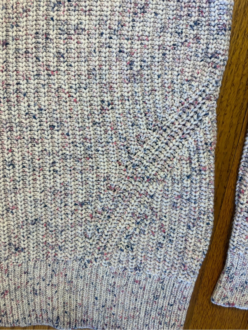 Tyler Böe NWT Fisherman Sweater Chunky Knit Pullover White Multi Speckled | S - Picture 7 of 10